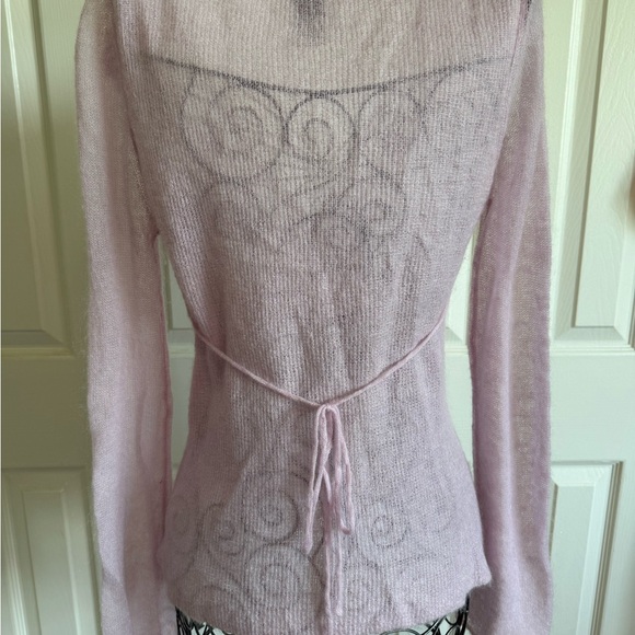 Arden B Light Pink/lav. Sheer Knit V-Neck Sweater.
L - Picture 7 of 7